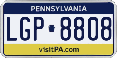 PA license plate LGP8808
