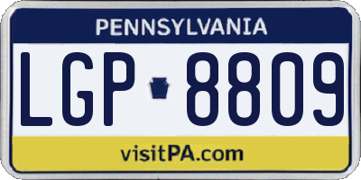 PA license plate LGP8809