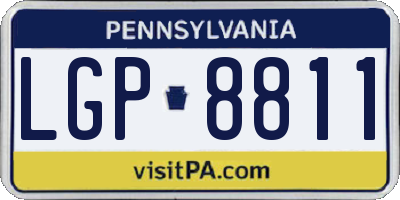 PA license plate LGP8811