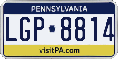 PA license plate LGP8814