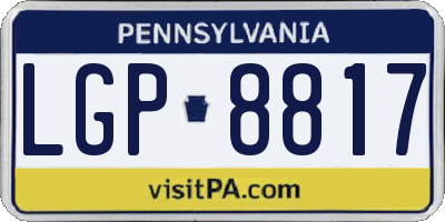 PA license plate LGP8817