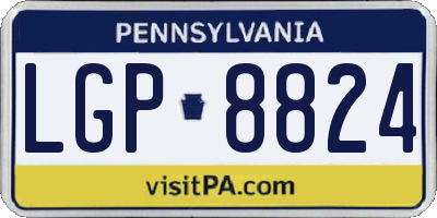 PA license plate LGP8824