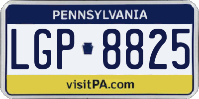 PA license plate LGP8825