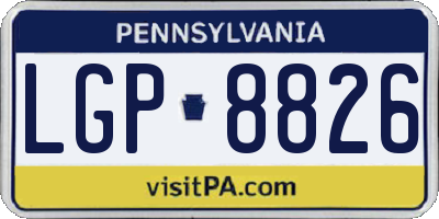 PA license plate LGP8826