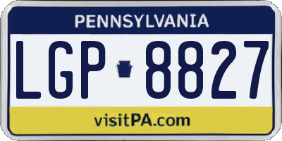PA license plate LGP8827