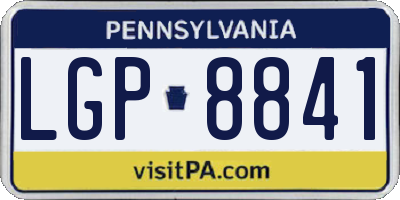 PA license plate LGP8841
