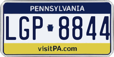 PA license plate LGP8844