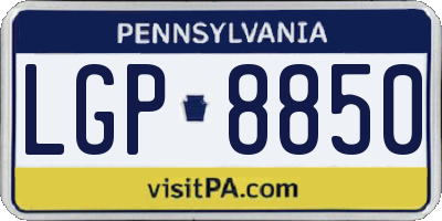 PA license plate LGP8850