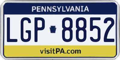 PA license plate LGP8852
