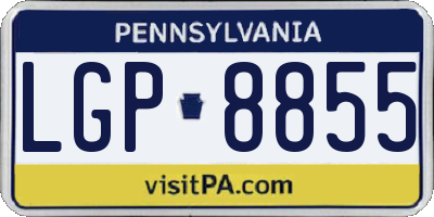 PA license plate LGP8855
