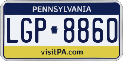 PA license plate LGP8860