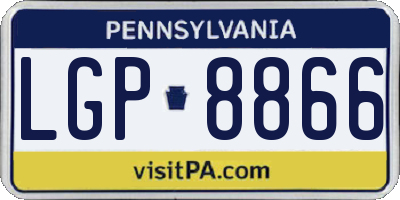 PA license plate LGP8866