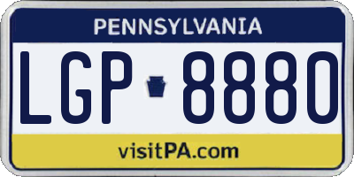 PA license plate LGP8880
