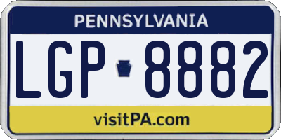 PA license plate LGP8882