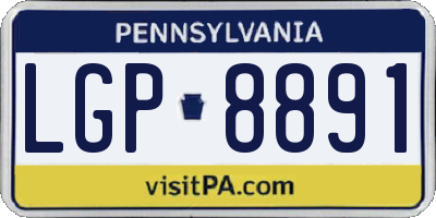 PA license plate LGP8891