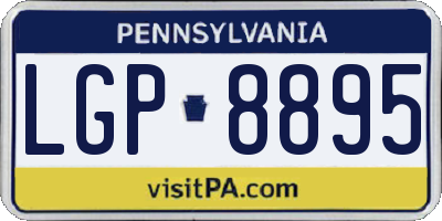 PA license plate LGP8895