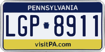 PA license plate LGP8911