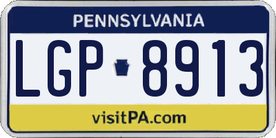 PA license plate LGP8913