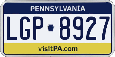 PA license plate LGP8927