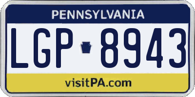 PA license plate LGP8943