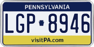 PA license plate LGP8946