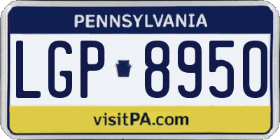 PA license plate LGP8950