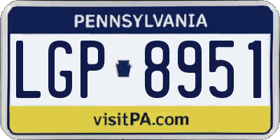 PA license plate LGP8951