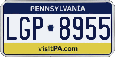 PA license plate LGP8955