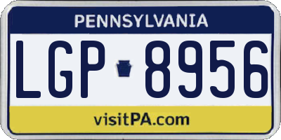 PA license plate LGP8956