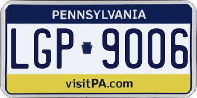PA license plate LGP9006