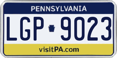 PA license plate LGP9023