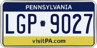 PA license plate LGP9027