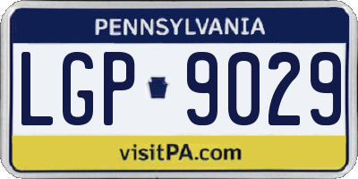 PA license plate LGP9029