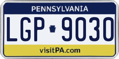 PA license plate LGP9030