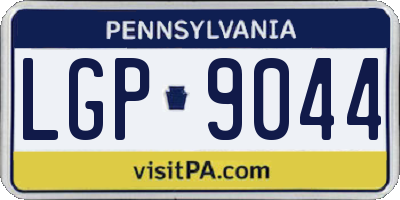 PA license plate LGP9044
