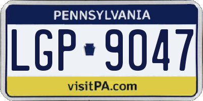 PA license plate LGP9047