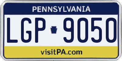 PA license plate LGP9050