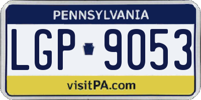 PA license plate LGP9053