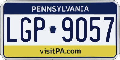 PA license plate LGP9057