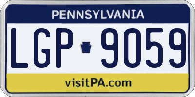 PA license plate LGP9059