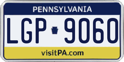 PA license plate LGP9060