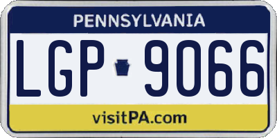 PA license plate LGP9066