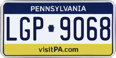 PA license plate LGP9068