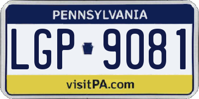 PA license plate LGP9081