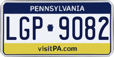 PA license plate LGP9082