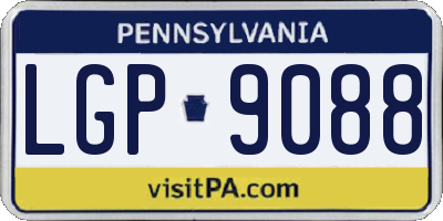 PA license plate LGP9088