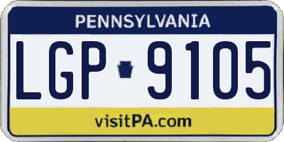 PA license plate LGP9105