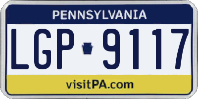 PA license plate LGP9117
