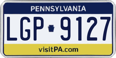 PA license plate LGP9127