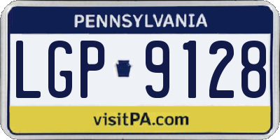 PA license plate LGP9128